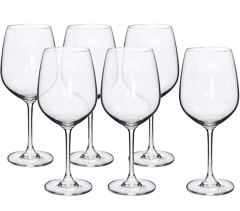 Conjunto de taca 06pc bordeaux cristal 630ml