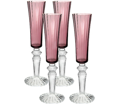 Taca 04pc champagne flauta purple 220ml