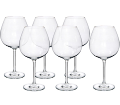 Taca 06pc bordeaux cristal 660ml