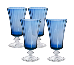 Taca 04pc agua french blue 350ml