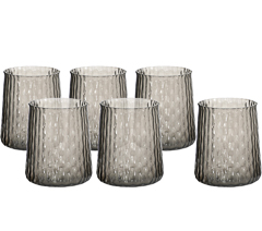 Copo 06pc baixo texture brown 400ml