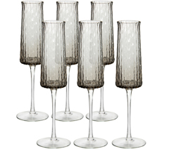 Flute 06pc texture brown 270ml