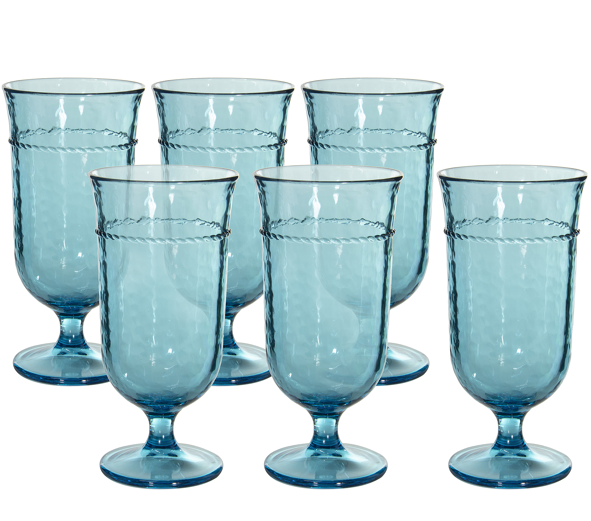 Taca corda 06pc turquesa 450ml
