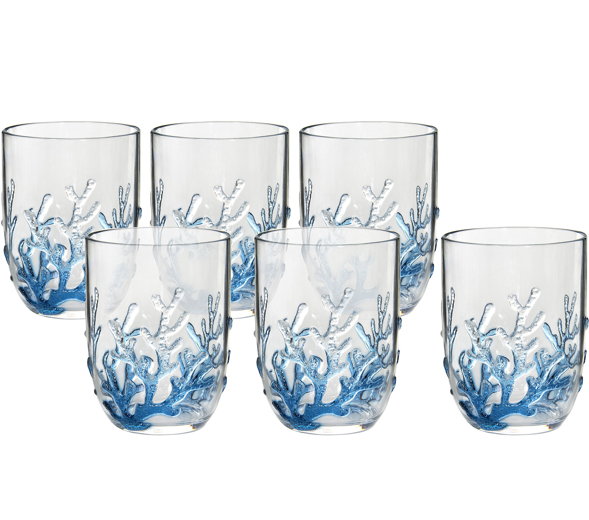 Copo baixo 06pc coral navy 400ml