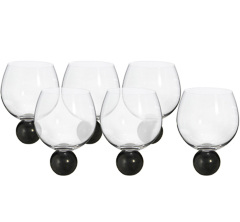 Taca 06pc agua marble preto 600ml