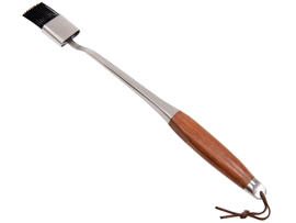 Pincel silicone cabo madeira premium gourmet 40cm