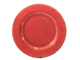 Prato de jantar melamina coral 28cm