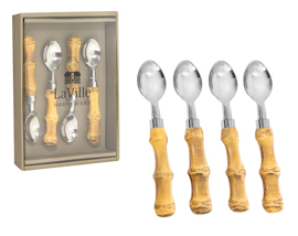 Colher cafe 04pc bambu