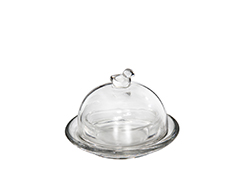 Manteigueira eco cristal passaro 9,5x6,5cm