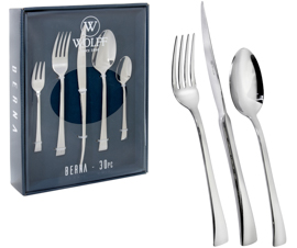 Faqueiro 30pc berna inox wolff
