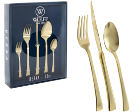 Faqueiro 30pc berna inox champanhe