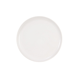 Prato sobremesa ceramica branco com pintas 22cm