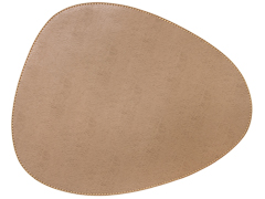 Jogo americano couro ecologico organico bege 45,5x36,5cm