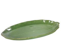 Travessa folha bananeira 42cm
