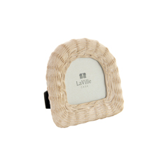 Porta retrato rattan 10x10cm