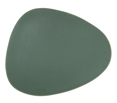 Jogo americano couro ecologico organico musgo 45,5x36,5cm