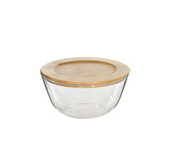 Tigela com tampa bambu p 450ml