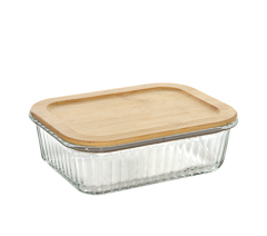 Pote com tampa bambu g 950ml