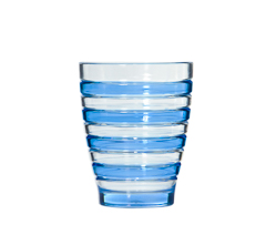 Copo baixo stripes blue414ml