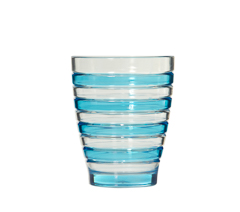 Copo baixo stripes turquoise 414ml