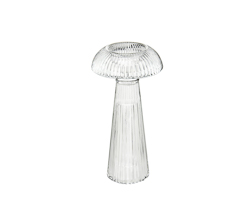 Porta velas shitake g clear 19x10cm