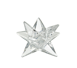 Porta velas star clear 9x12cm