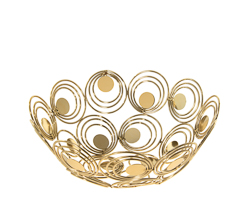 Cesta de pao ritz gold 25x25x9cm
