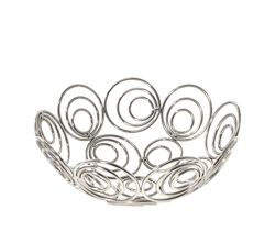 Cesta de pao orion silver 25x25x10cm