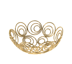 Cesta de pao orion gold 25x25x10cm