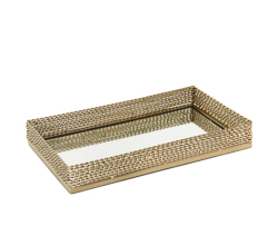 Bandeja tessera gold 30x17x4cm