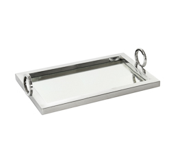 Bandeja viana silver g 28x18,5x7,5cm