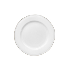 Prato sobremesa 21cm queen platino
