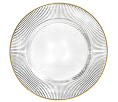 Sousplat gold canelado 33cm