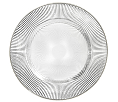 Sousplat silver canelado 33cm