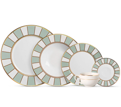 Aparelho jantar 30pc venetian filet ouro