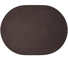 Jogo americano eco couro borda italiana polo tresse cafe 48x36,5cm