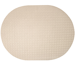Jogo americano eco couro borda italiana polo tresse bege 48x36,5cm