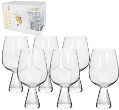 Taca 06pc agua transparente prisma cristal 500ml