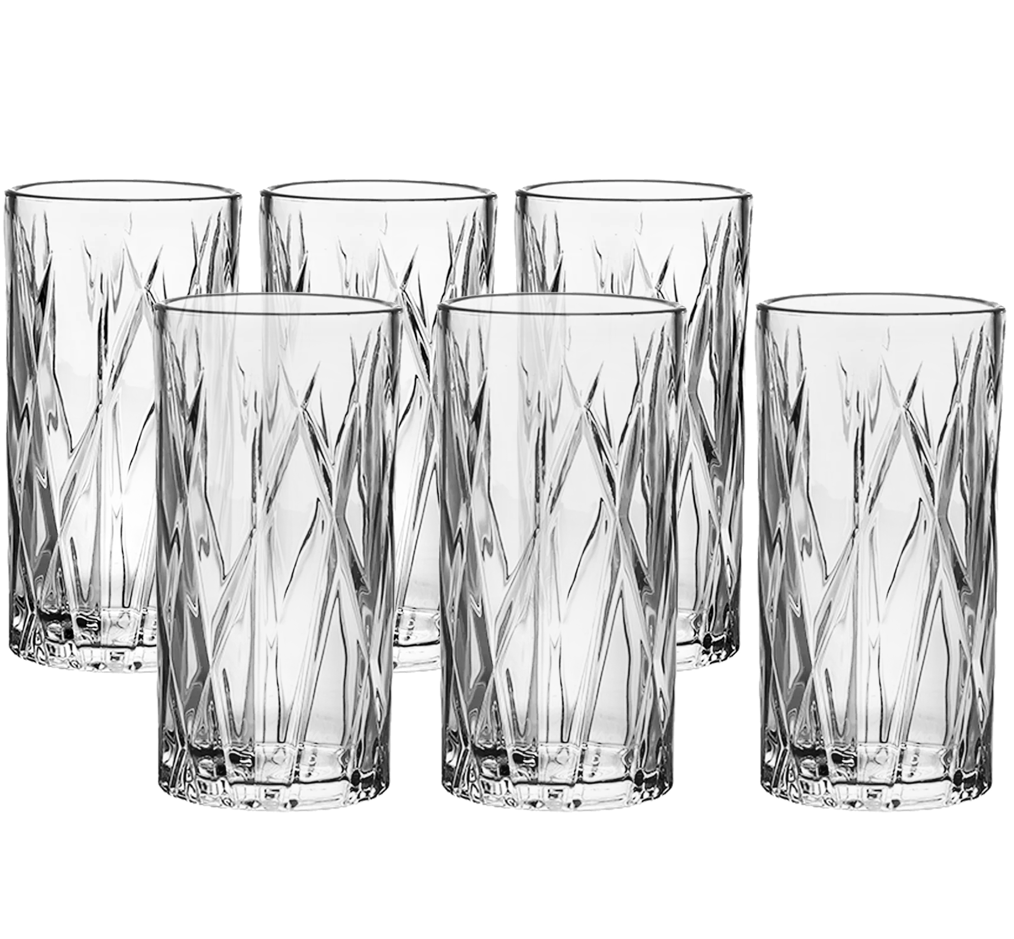 Copo 06pc alto eco cristal forest h15cm 390ml
