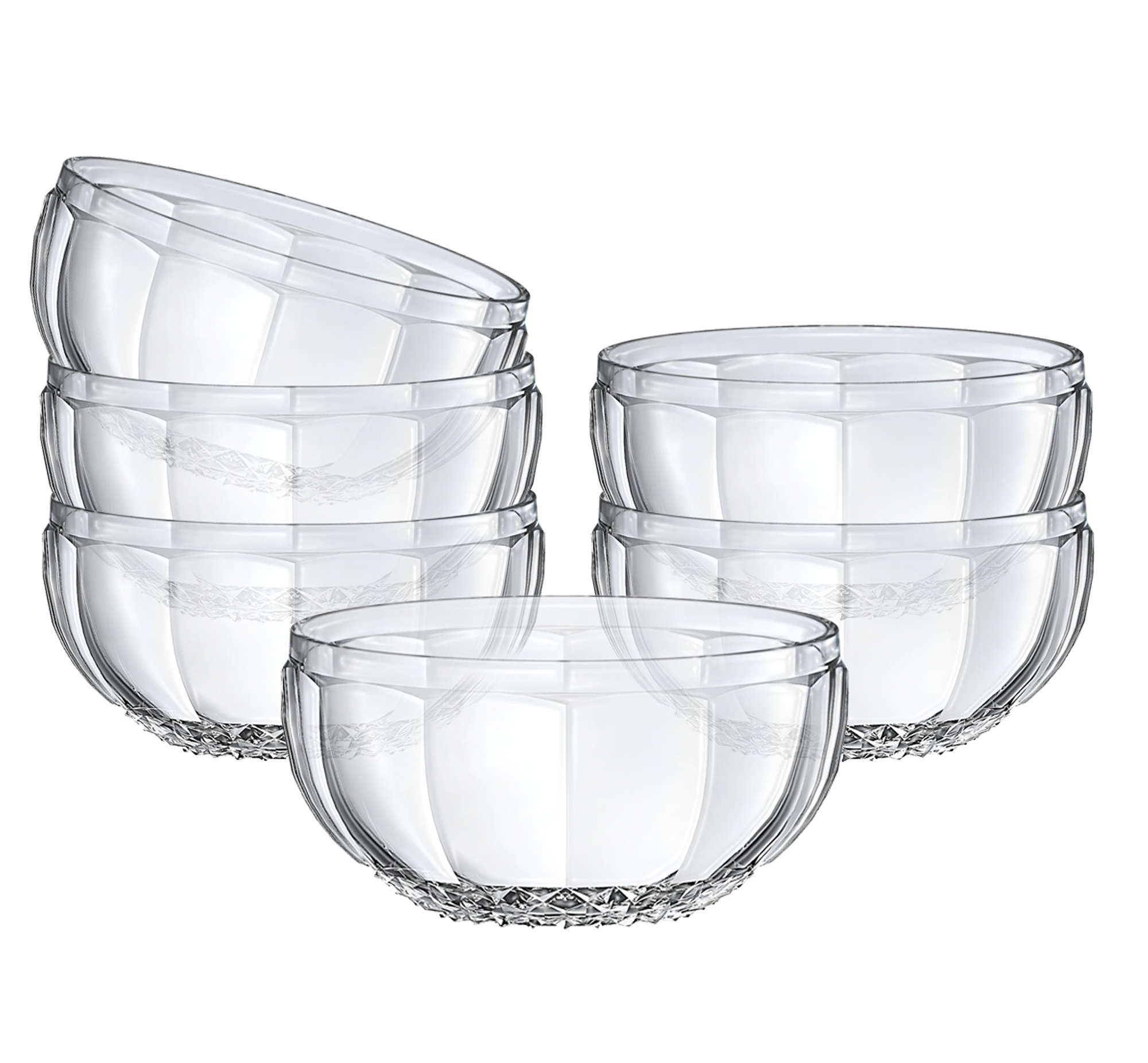 Bowl 06pc eco cristal splendor d12xa7cm 345ml