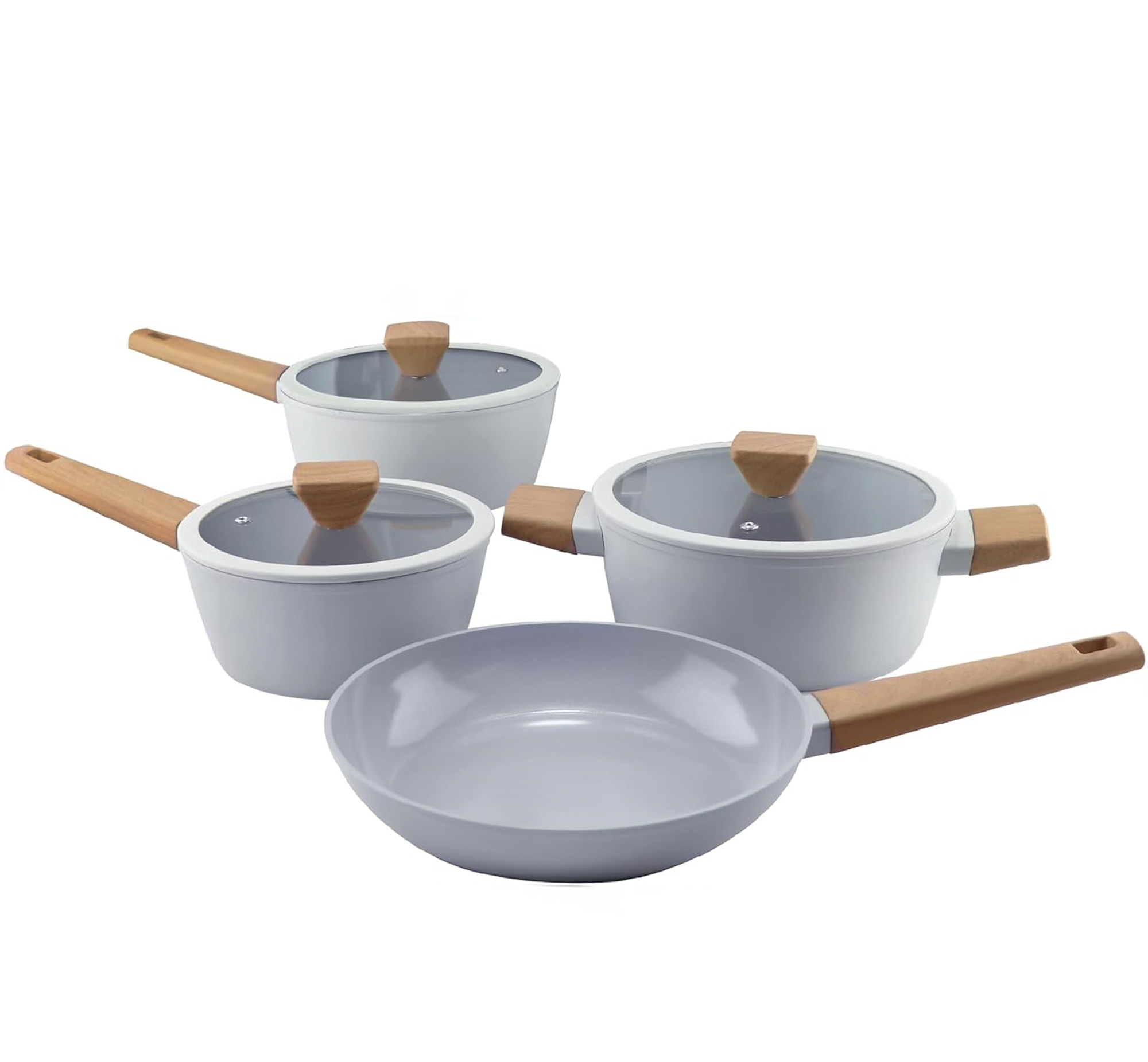 Panela 04pc norma  aluminio rev ceramico cinza