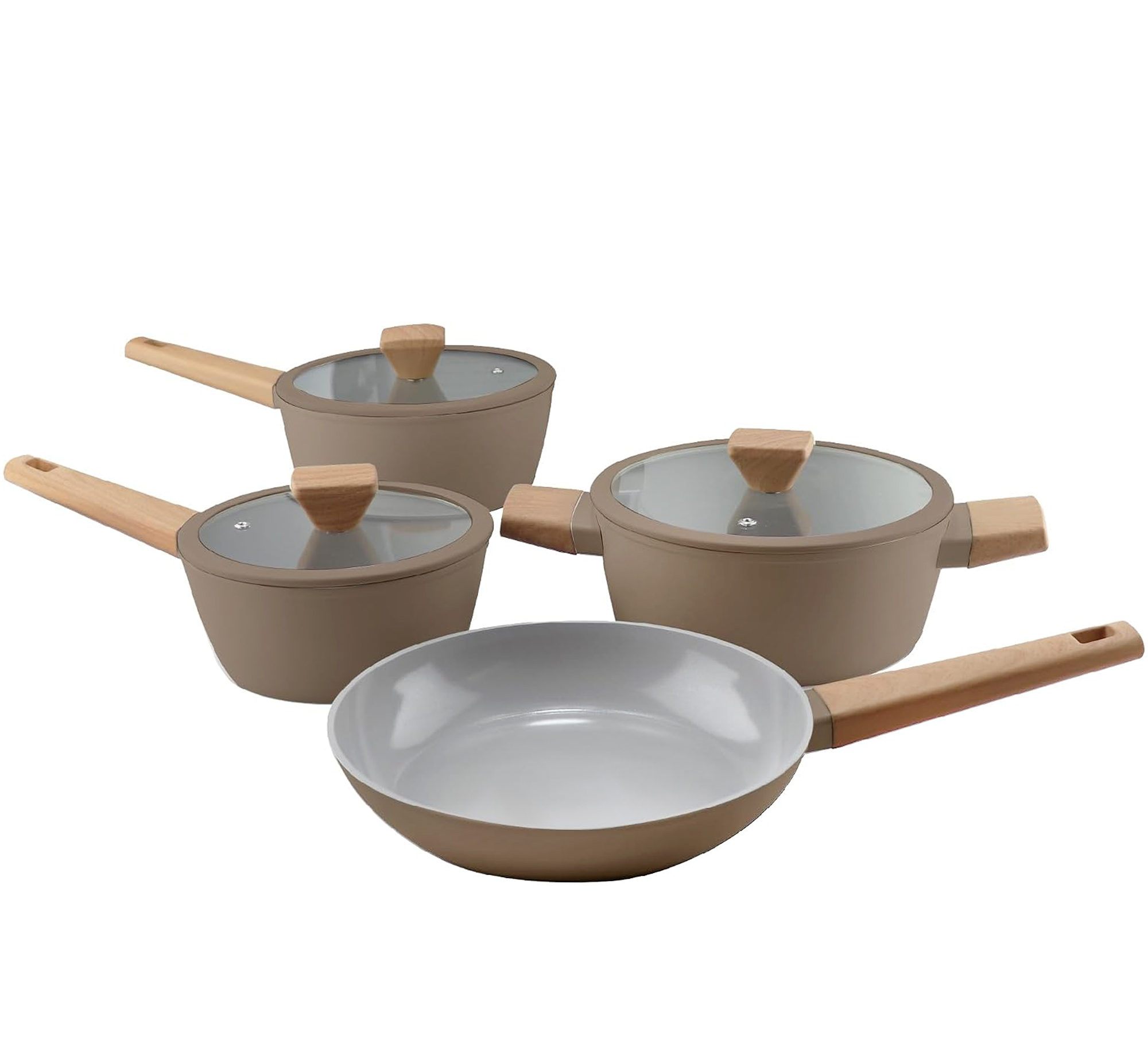 Panela 04pc norma  aluminio rev ceramico mocha