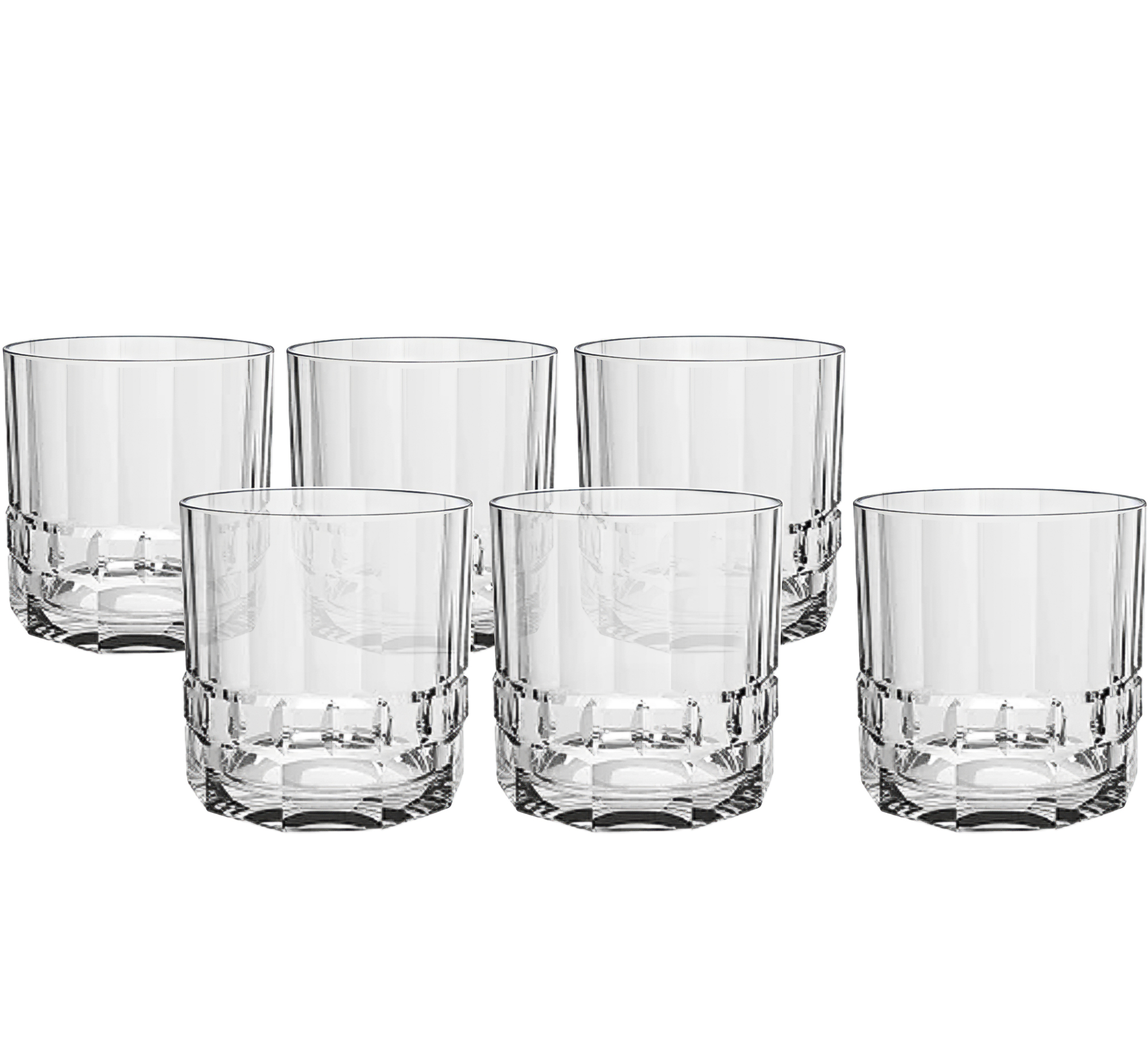 Copo 06pc whisky eco cristal h9cm 390ml