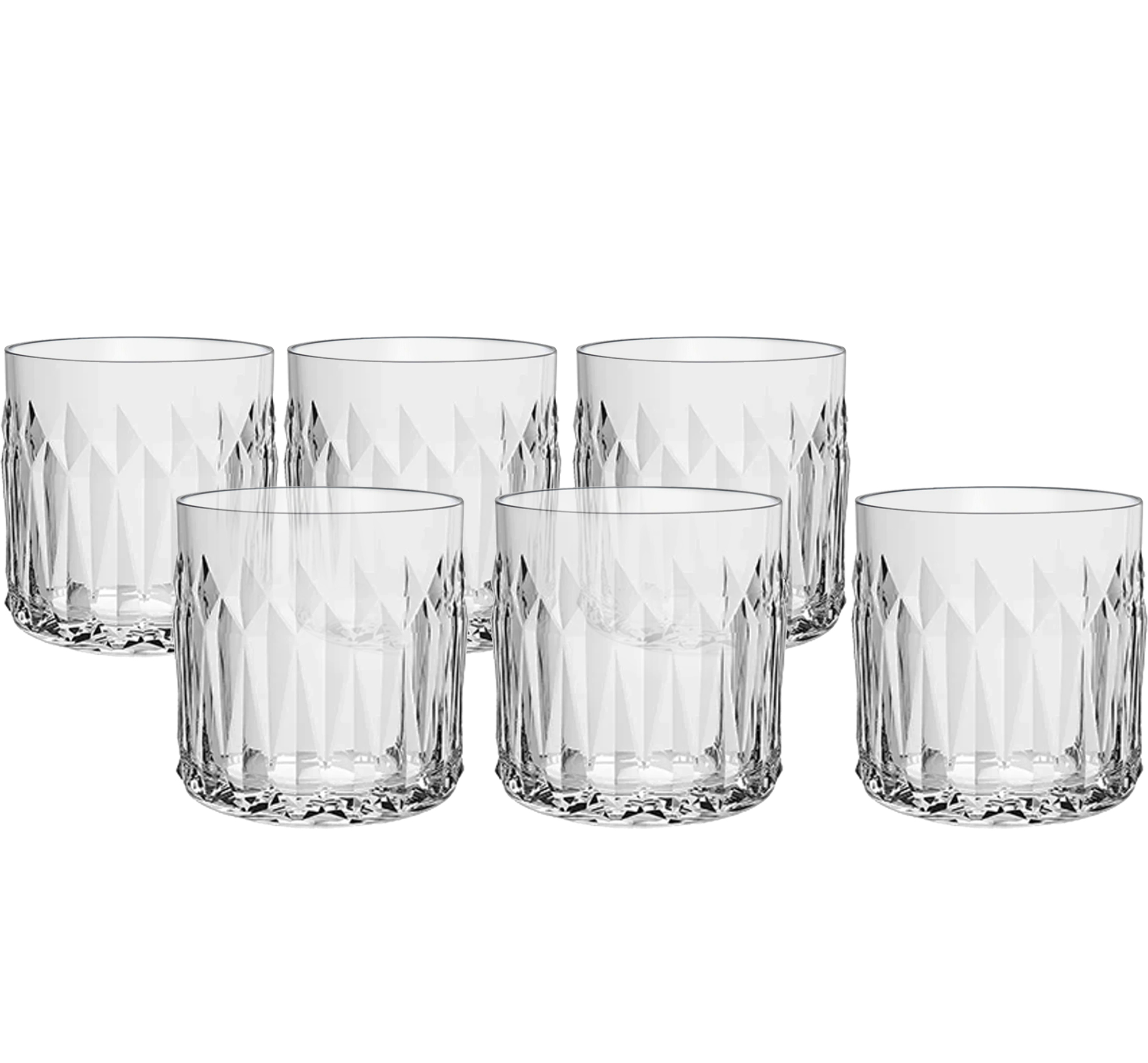 Copo 06pc whisky eco cristal liora h9cm 390ml
