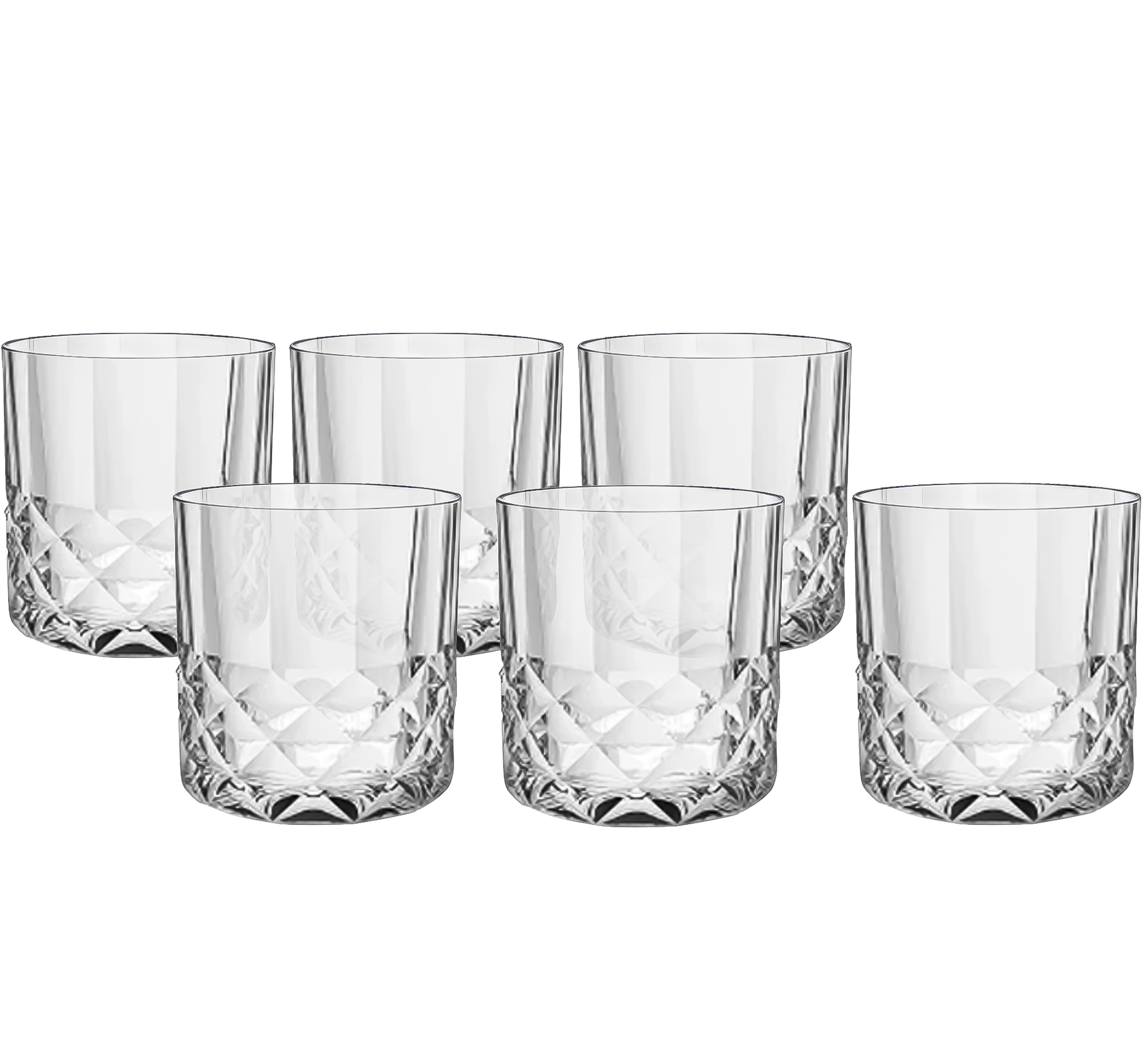 Copo 06pc whisky eco cristal fusion h9cm 390ml
