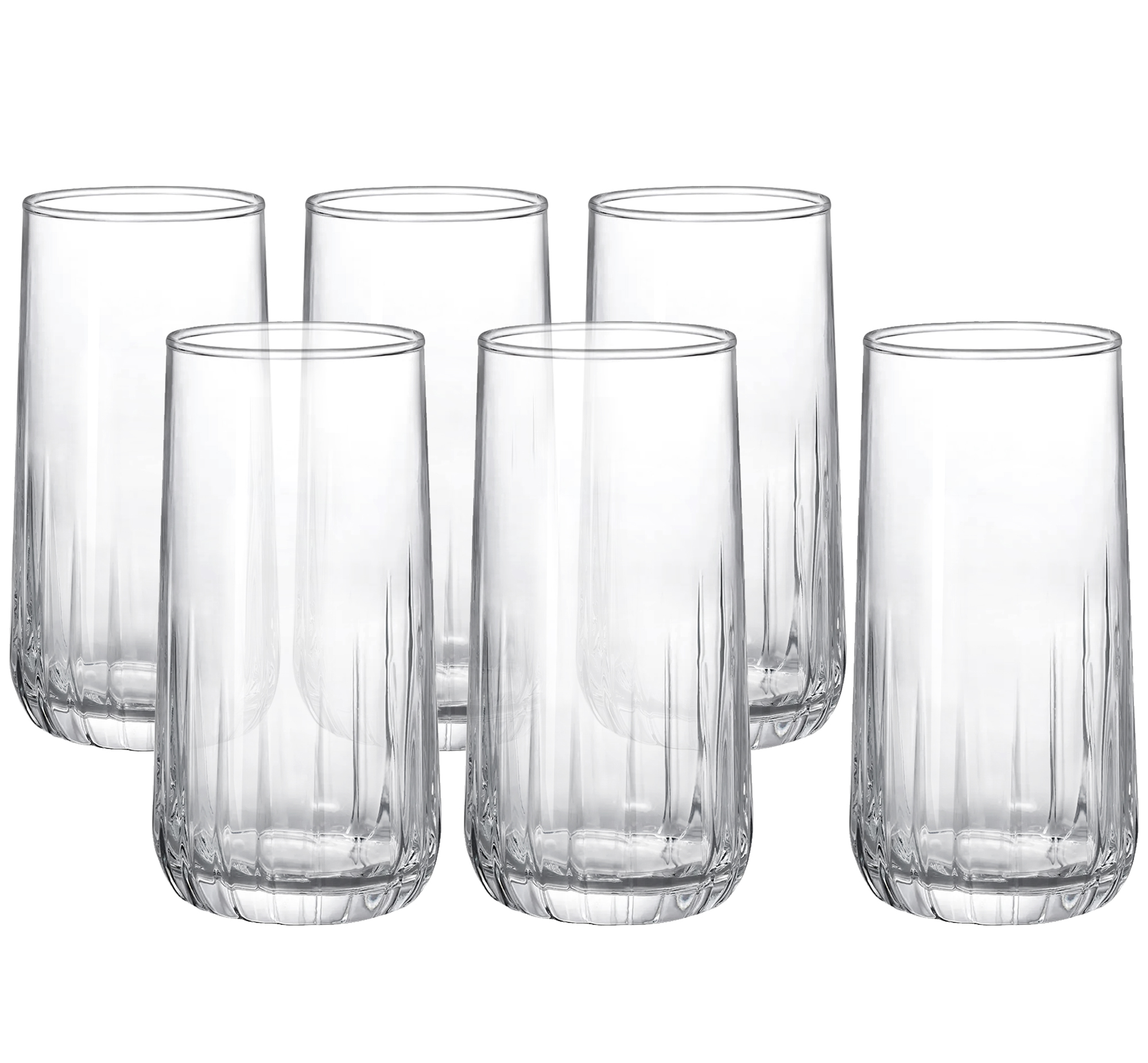Copo 06pc vidro nova h13cm 360ml